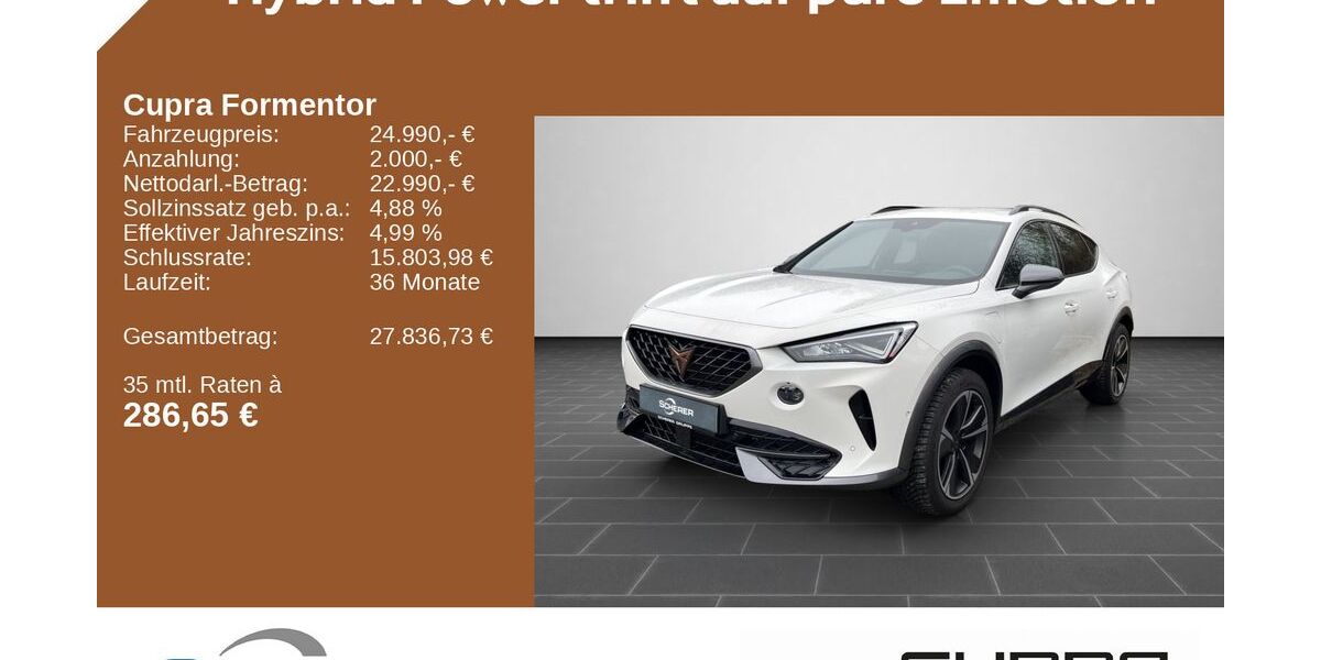 Cupra Formentor 32.356 km 23.890 &euro; Heidelberg 69123