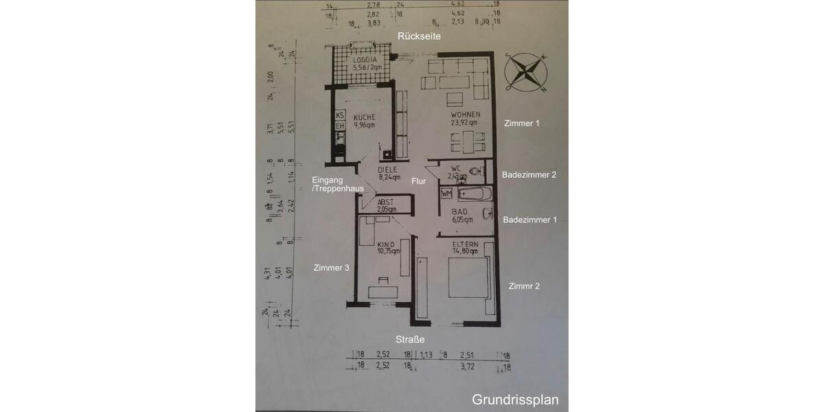 Erdgeschoßwohnung Ludwigshafen am Rhein Ludwigshafen-Oggersheim - 3 Zimmer, 81 m&sup2;, 249.000&euro; | Angebot:27122028