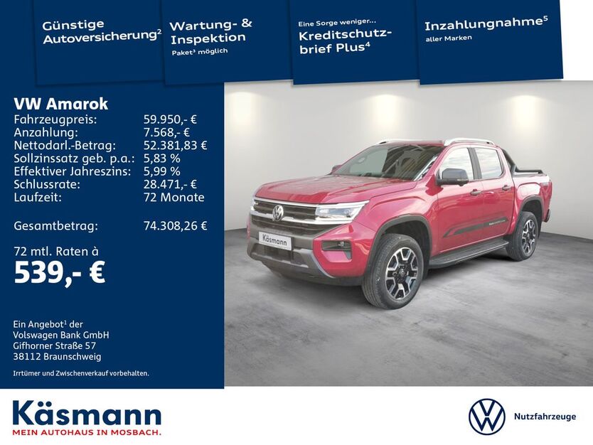 VW Amarok 14.000 km 58.580 € Mosbach 74821