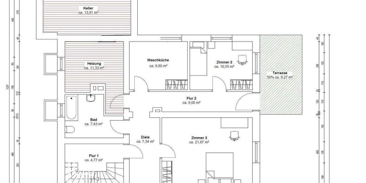 Wohnen wie in der Toskana - Charmante Doppelhaushälfte in der Mannheimer Oststadt 1 zimmer