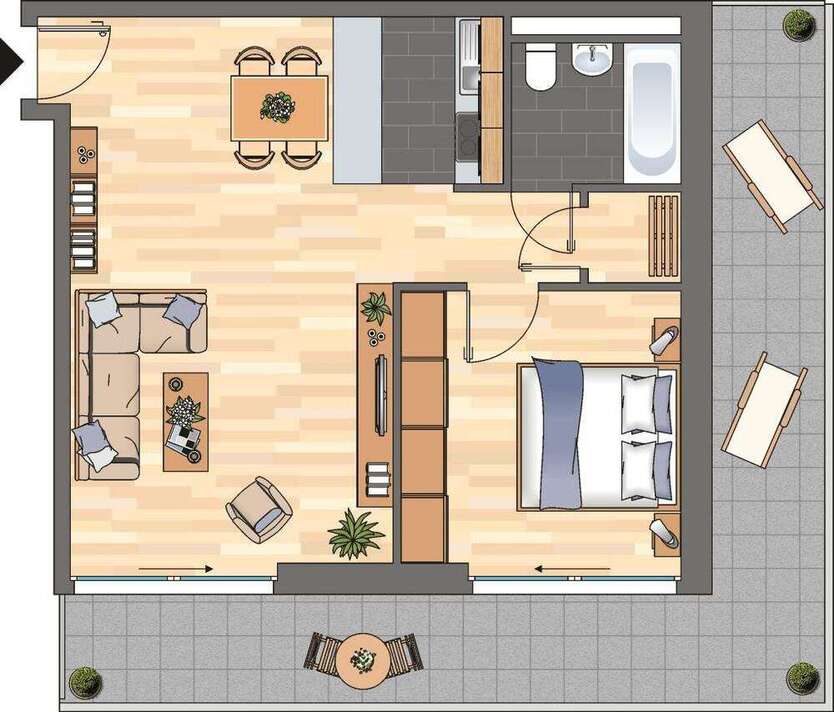 Wohnung zum Mieten in Ludwigshafen am Rhein 399 € 45 m²