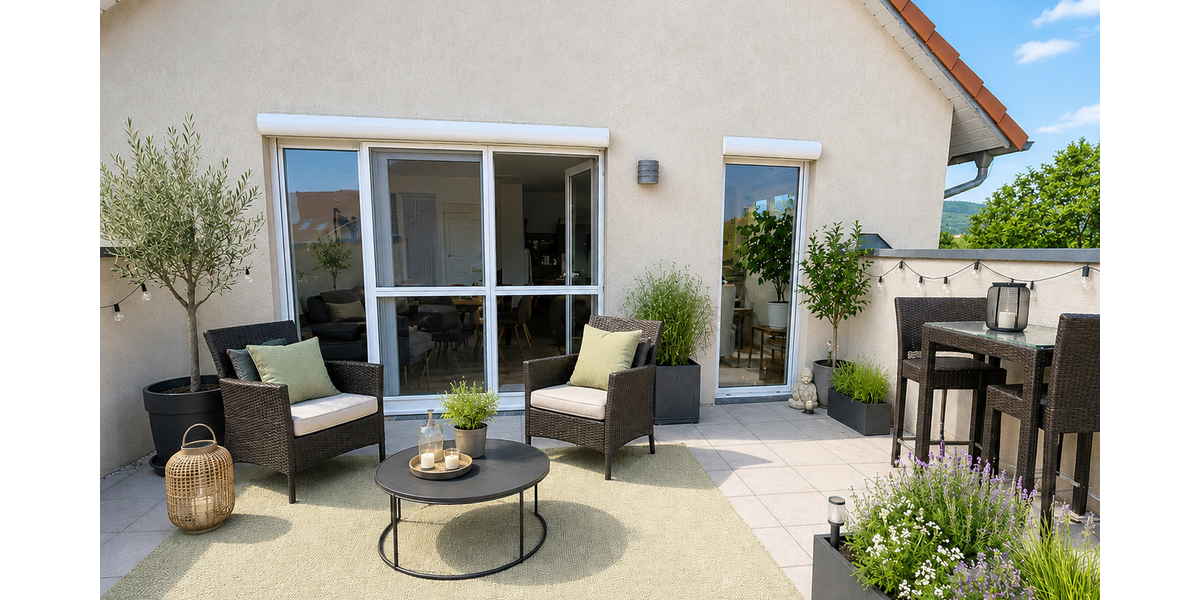 Penthouse-Feeling: 4 Zimmer Maisonette-Wohnung mit großer Dachterrasse! - 4- Heppenheim | Angebot:26934719