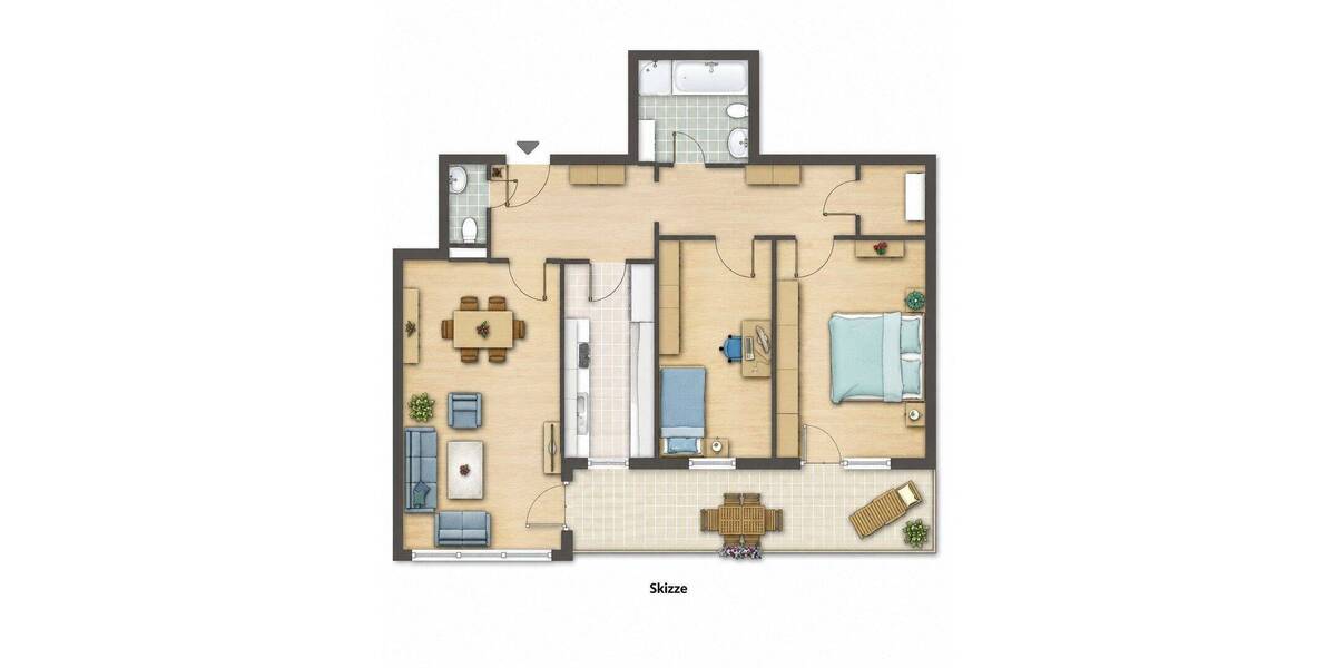 Etagenwohnung Mutterstadt - 3 Zimmer, 95 m&sup2;, 260.000&euro; | Angebot:26851713