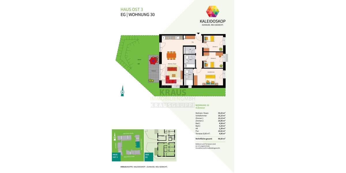 Etagenwohnung Heidelberg Rohrbach - 4 Zimmer, 98 m&sup2;, 679.000&euro; | Angebot:25668447