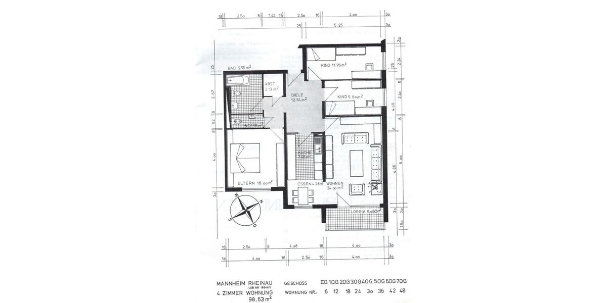 4-Zimmer Wohnung mit Balkon in Mannheim-Rheinau (Provisionsfrei!) 4 zimmer