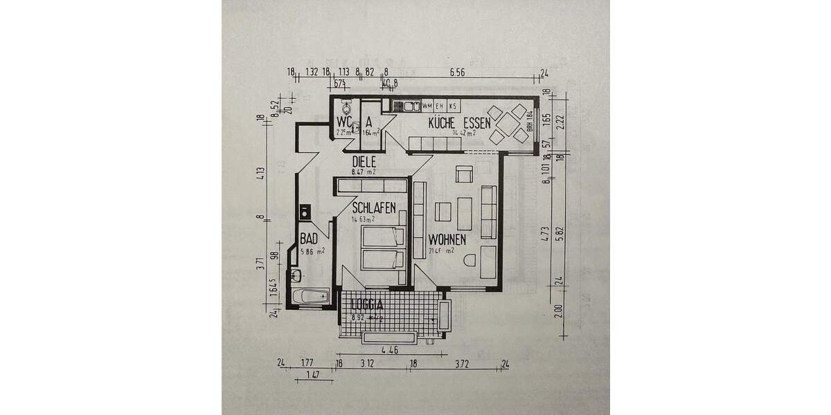 Etagenwohnung Schwetzingen - 2 Zimmer, 73 m&sup2;, 290.000&euro; | Angebot:25645960
