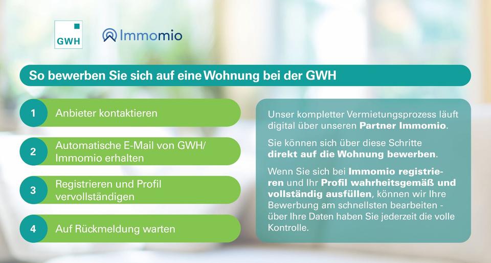 Etagenwohnung Heppenheim (Bergstraße) - 2 Zimmer, 63 m&sup2;, 809&euro; | Angebot:25806104