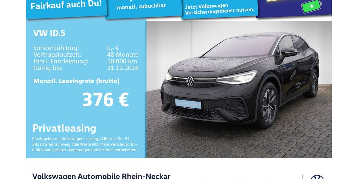 VW ID.5 9.151 km 36.499 € Mannheim 68309