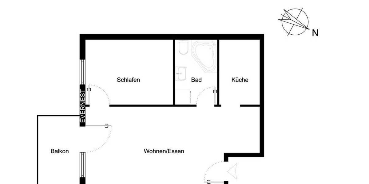 Etagenwohnung Leimen Gauangelloch - 2 Zimmer, 44 m&sup2;, 139.000&euro; | Angebot:26528360