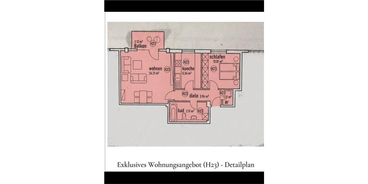 Etagenwohnung Mannheim Gartenstadt - 2 Zimmer, 64 m&sup2;, 199.999&euro; | Angebot:27085443