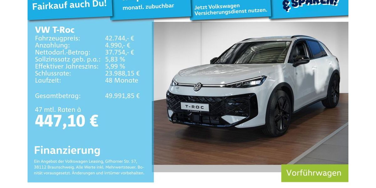 VW T-Roc 9.900 km 41.100 &euro; Mannheim 68309