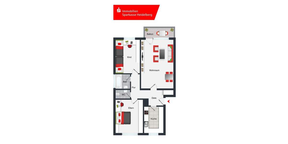Etagenwohnung Ketsch - 3 Zimmer, 74 m&sup2;, 233.000&euro; | Angebot:23948802