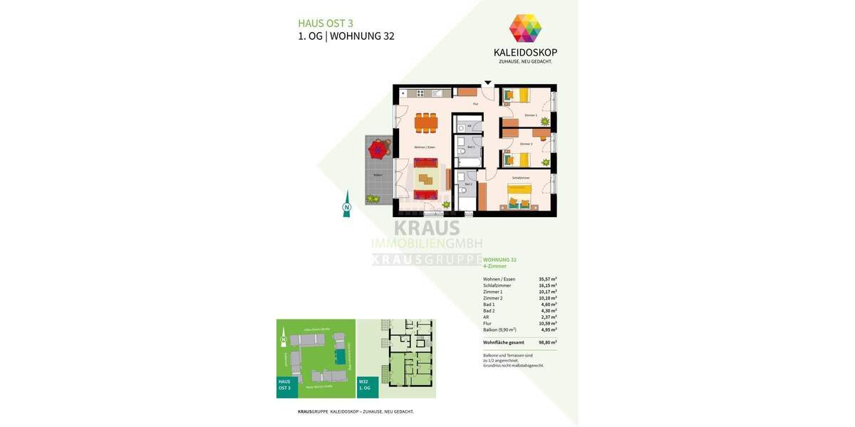 Etagenwohnung Heidelberg Rohrbach - 4 Zimmer, 98 m&sup2;, 675.000&euro; | Angebot:25668459