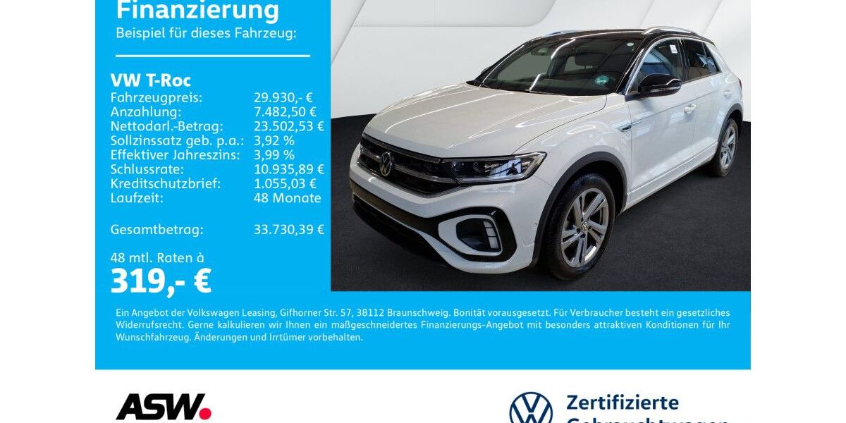 VW T-Roc 13.800 km 29.930 &euro; Sinsheim 74889