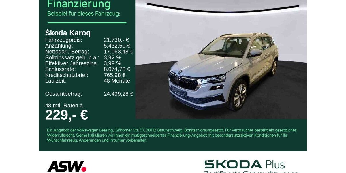 Skoda Karoq 71.300 km 21.730 &euro; Sinsheim 74889