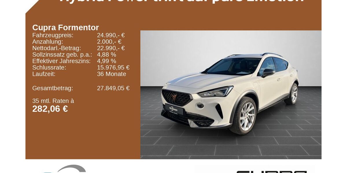 Cupra Formentor 20.751 km 23.890 &euro; Heidelberg 69123