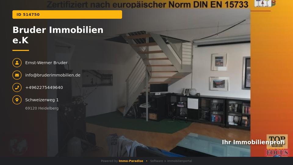 Maisonettenwohnung Wiesloch - 2.5 Zimmer, 76 m&sup2;, 820&euro; | Angebot:26385503