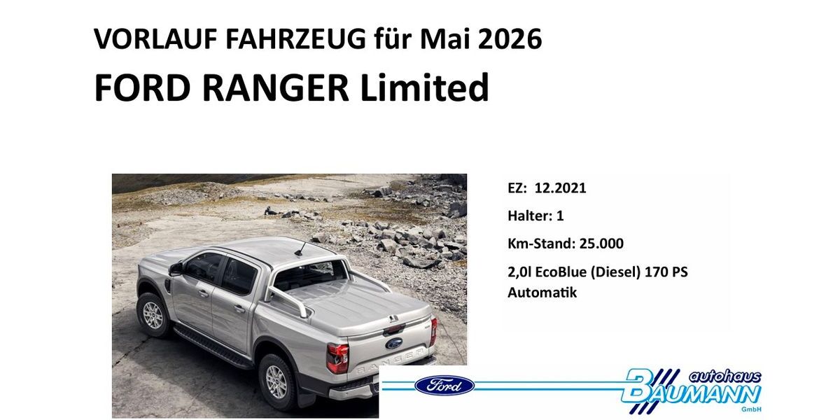 Ford Ranger 25.000 km 34.200 &euro; Waghäusel 68753