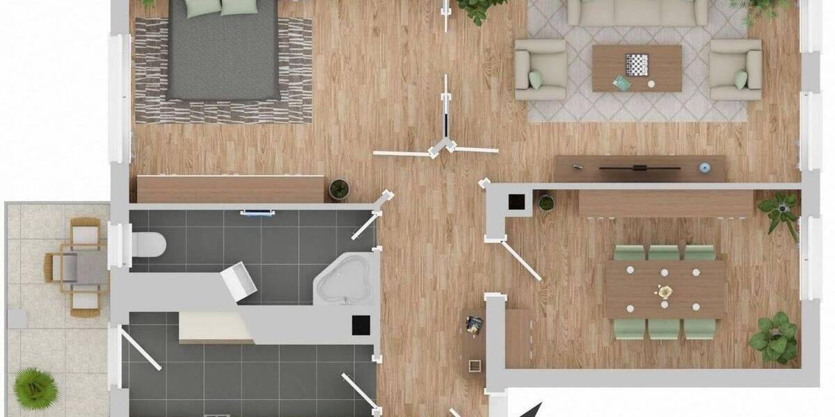 Etagenwohnung Ludwigshafen am Rhein Süd - 3 Zimmer, 79 m&sup2;, 229.000&euro; | Angebot:26897559