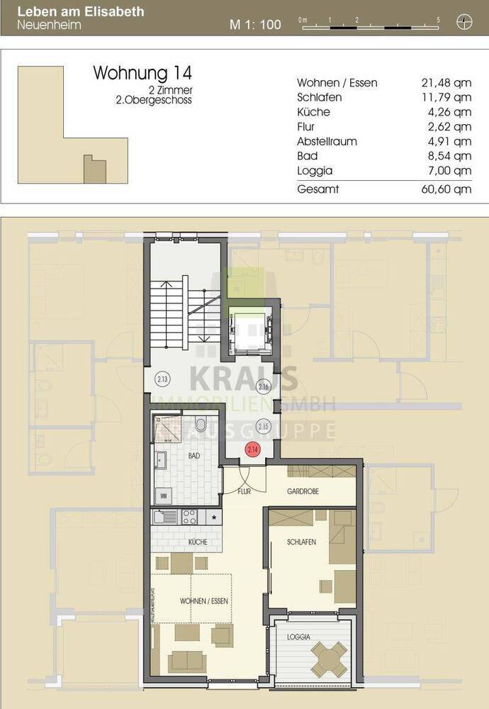 Barrierefreie 2-Zimmer-Neubau-Wohnung