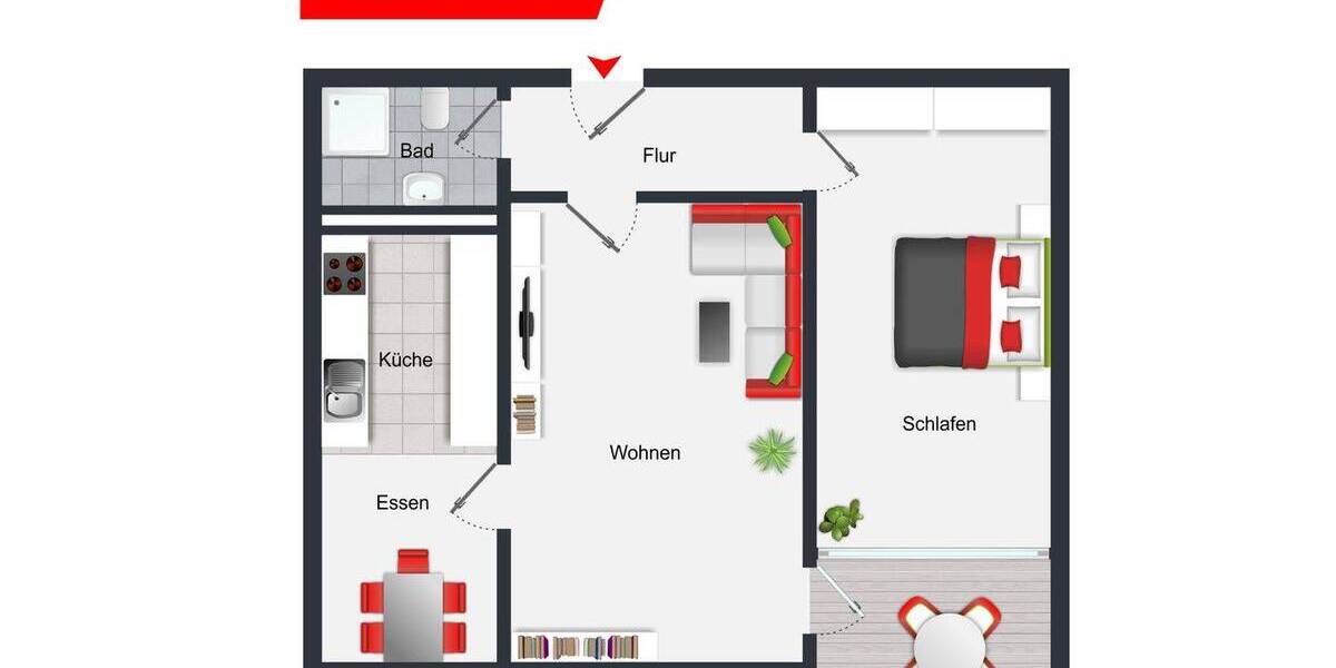 Etagenwohnung Heidelberg Emmertsgrund - 2 Zimmer, 68 m&sup2;, 169.000&euro; | Angebot:26723186