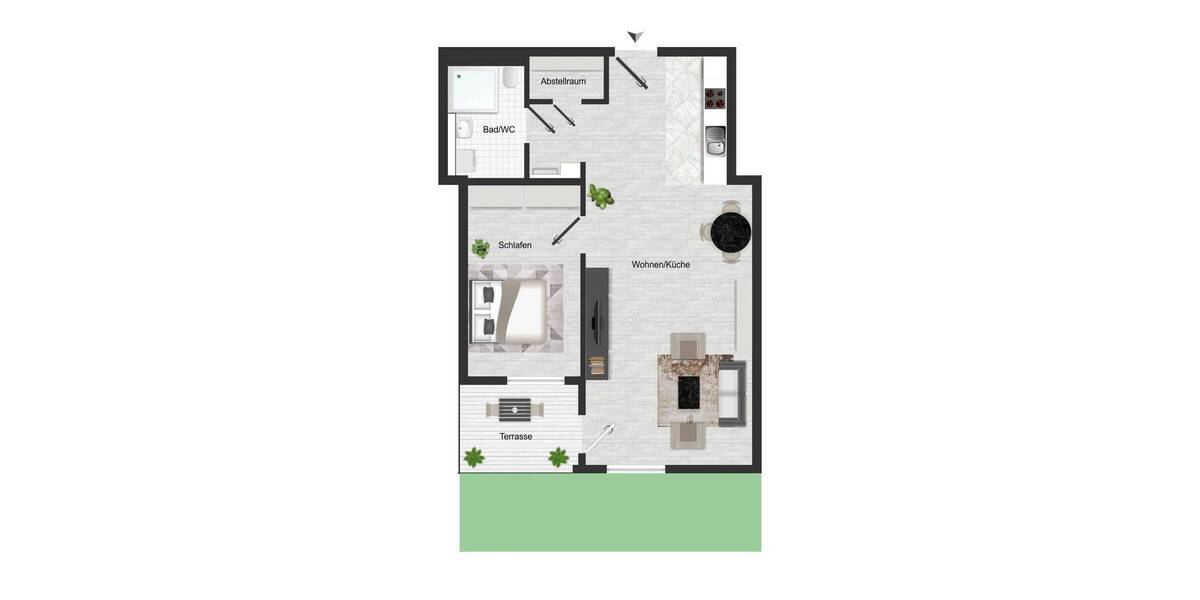 Etagenwohnung Sandhausen - 2 Zimmer, 68 m&sup2;, 950&euro; | Angebot:26486904