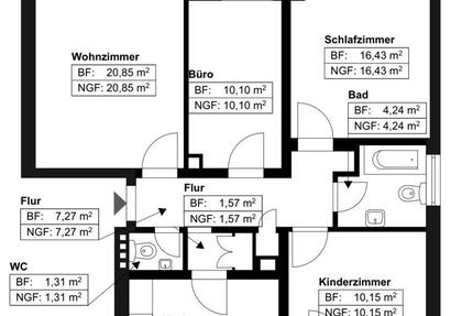 Wohnung Mannheim Hochstätt - 4 Zimmer, 87 m&sup2;, 1.450&euro; | Angebot:26407617