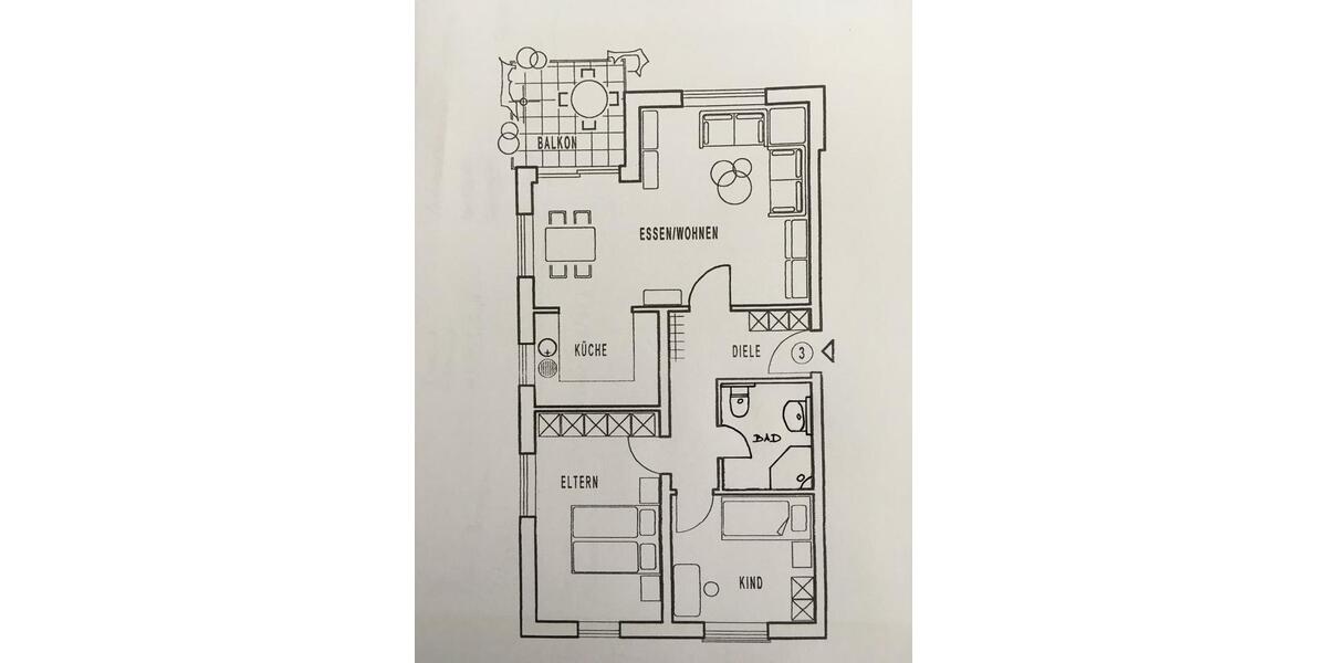 Etagenwohnung Eberbach - 3 Zimmer, 75 m&sup2;, 250.000&euro; | Angebot:24541885