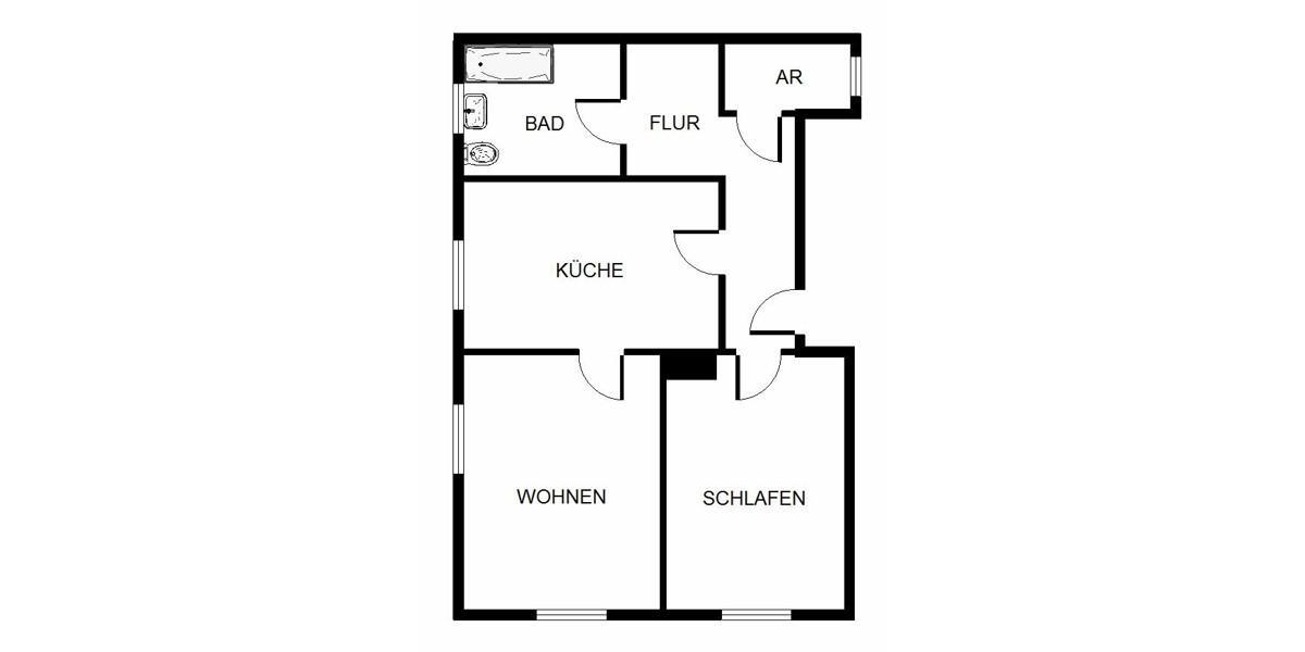 Etagenwohnung Ludwigshafen am Rhein Ludwigshafen-Hemshof - 2 Zimmer, 65 m&sup2;, 697&euro; | Angebot:26334984