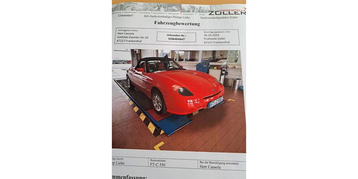 Fiat Barchetta 110.948 km 8.400 € Frankenthal 67227