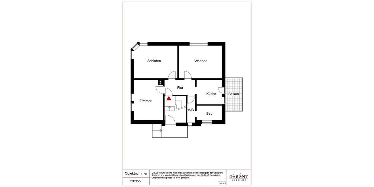 Etagenwohnung Sinsheim - 3 Zimmer, 73 m&sup2;, 810&euro; | Angebot:25095398