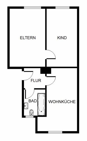 2-Zimmer-Wohnung im 2.OG! zimmer