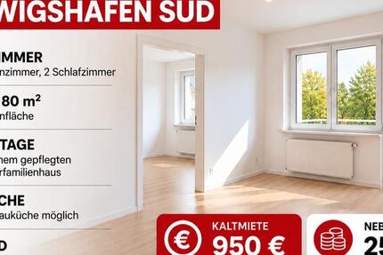 Wohnung Ludwigshafen am Rhein Parkinsel - 3 Zimmer, 80 m&sup2;, 1.200&euro; | Angebot:27589827