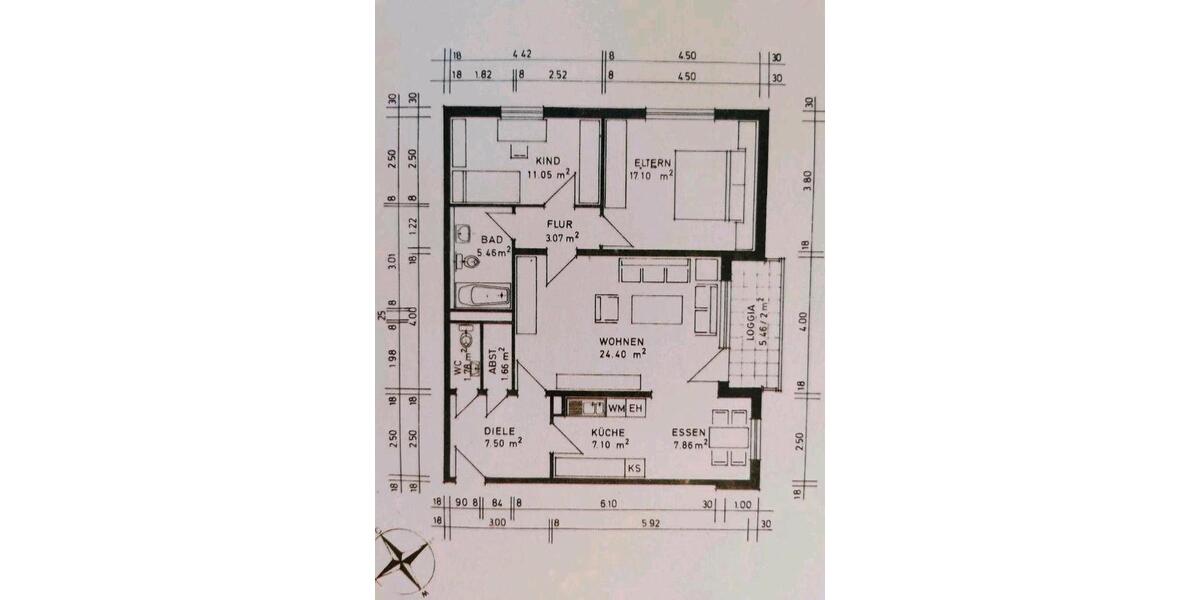Etagenwohnung Brühl - 3.5 Zimmer, 89 m&sup2;, 1.210&euro; | Angebot:26122297