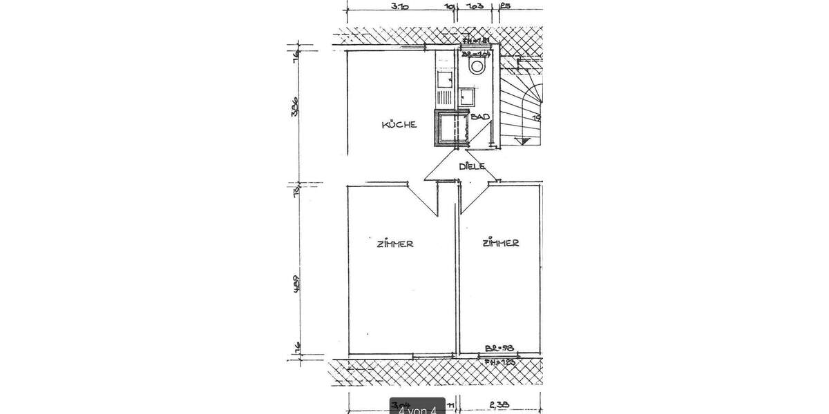 Etagenwohnung Mannheim Neckarstadt - 2 Zimmer, 53 m&sup2;, 695&euro; | Angebot:25571114