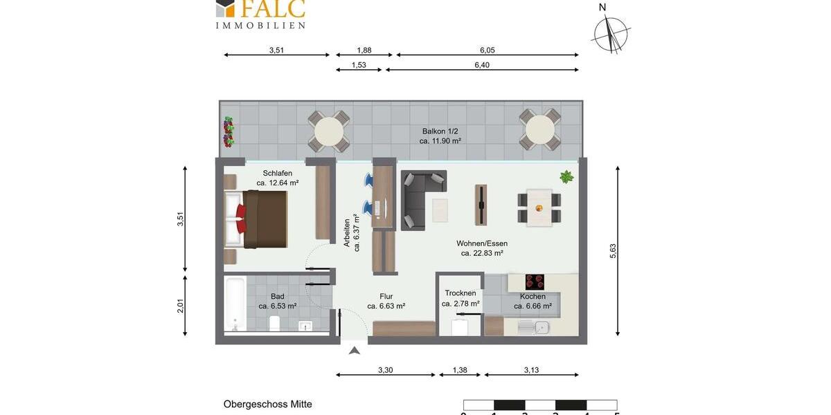 Exklusiv am Neckarufer - FALC Immobilien Heilbronn 2 zimmer