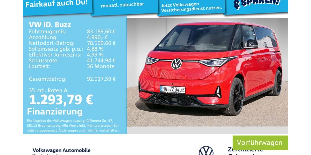 VW ID. Buzz 9.900 km 79.990 &euro; Mannheim 68309