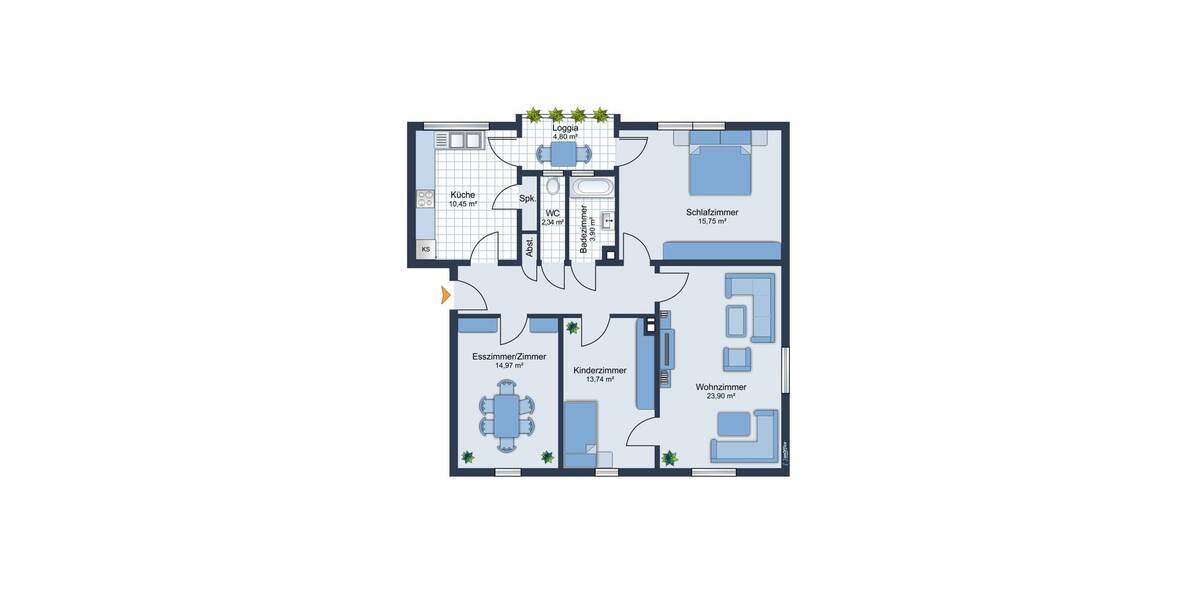 Etagenwohnung Heidelberg Neuenheim - 4 Zimmer, 100 m&sup2;, 665.000&euro; | Angebot:26388935