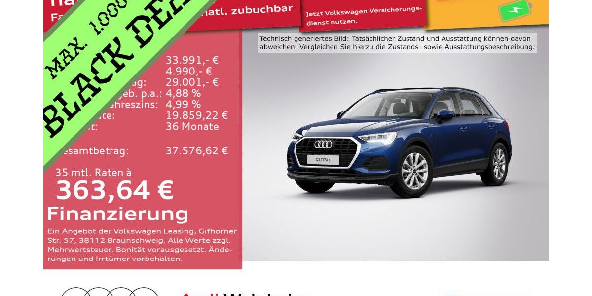 Audi Q3 9.274 km 33.991 € Weinheim 69469