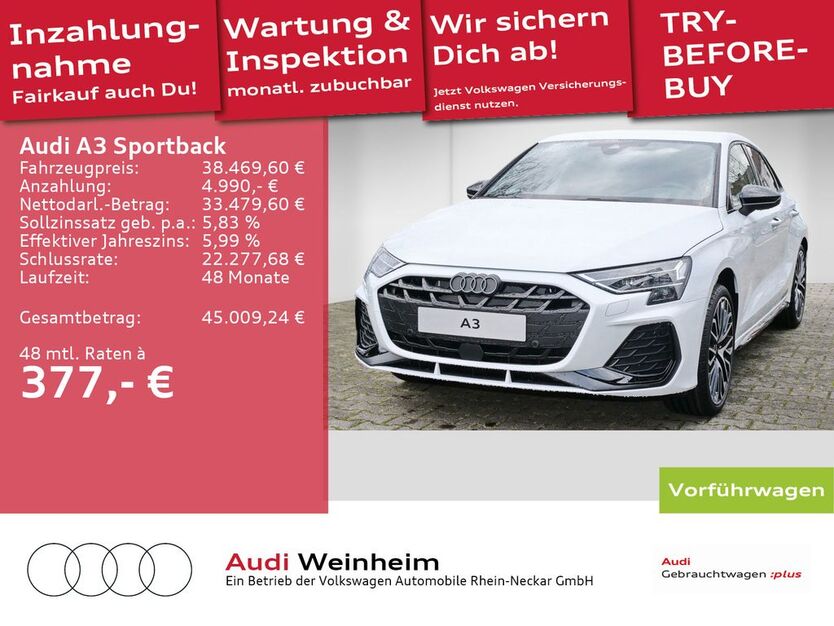Audi A3 9.900 km 34.899 € Weinheim 69469