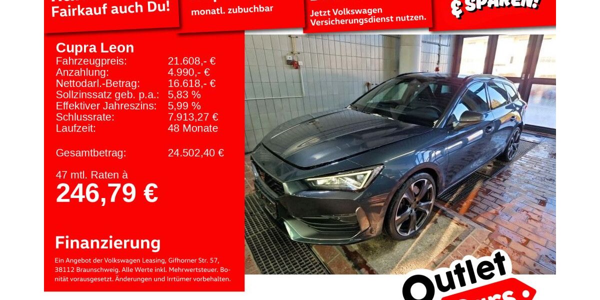 Cupra Leon 76.557 km 21.392 &euro; Weinheim 69469