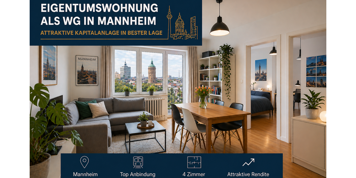 Etagenwohnung Mannheim Herzogenried - 4 Zimmer, 73 m&sup2;, 363.000&euro; | Angebot:26381138