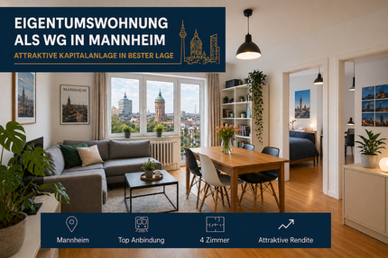 Wohnung Mannheim Herzogenried - 4 Zimmer, 73 m&sup2;, 363.000&euro; | Angebot:26381138