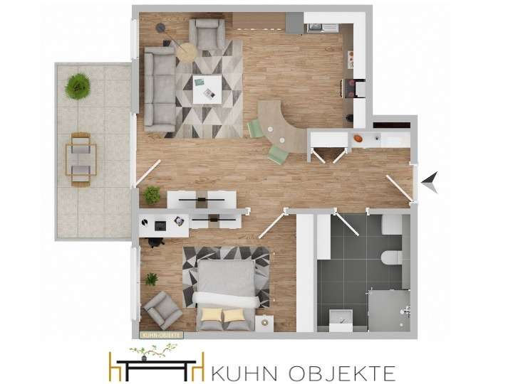 Etagenwohnung Ludwigshafen am Rhein Ludwigshafen-Oggersheim - 2 Zimmer, 58 m&sup2;, 269.000&euro; | Angebot:24732787