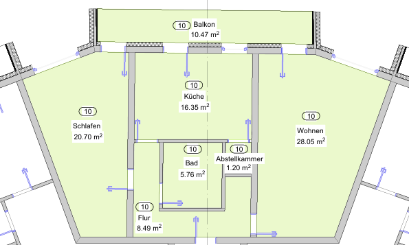 Etagenwohnung Lampertheim - 3 Zimmer, 85 m&sup2;, 925&euro; | Angebot:27154013