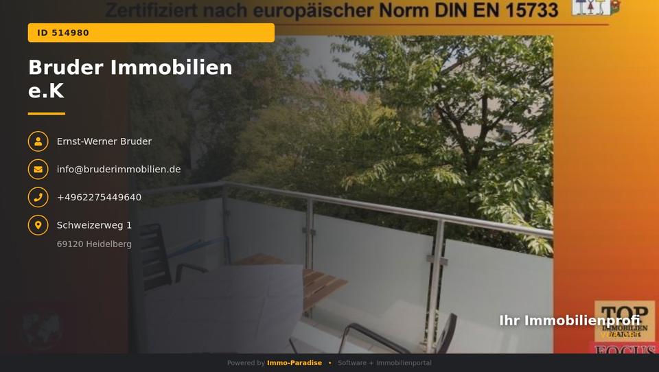 Etagenwohnung Heidelberg Neuenheim - 3 Zimmer, 70 m&sup2;, 1.200&euro; | Angebot:26461028