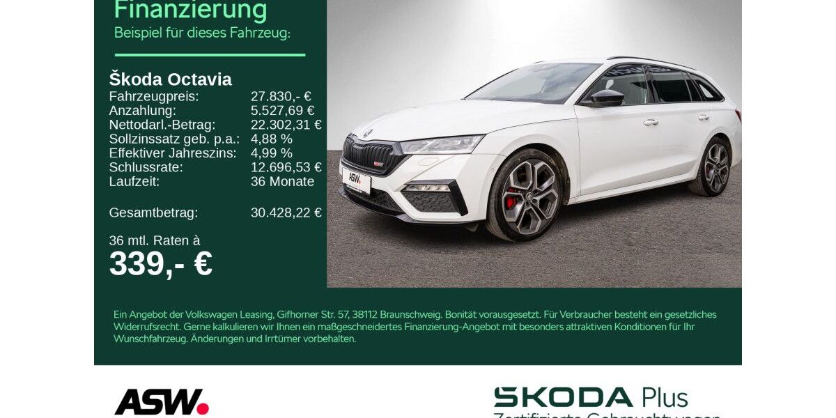 Skoda Octavia 117.000 km 26.730 &euro; Sinsheim 74889