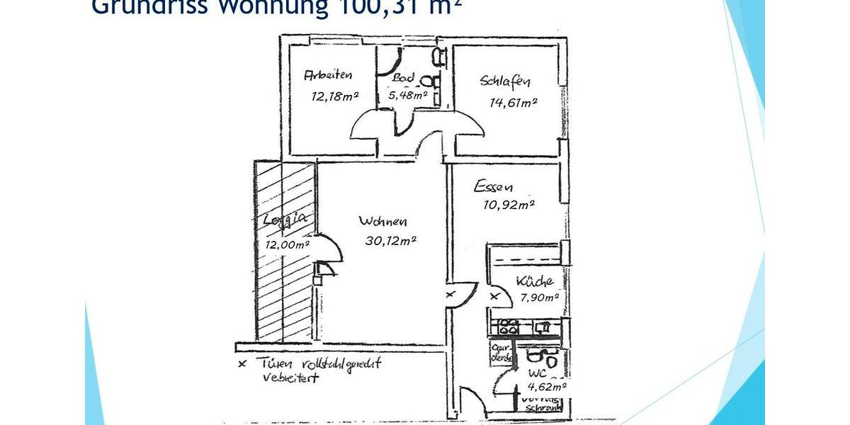 Etagenwohnung Mannheim Rheinau - 4 Zimmer, 100 m&sup2;, 399.000&euro; | Angebot:26238517