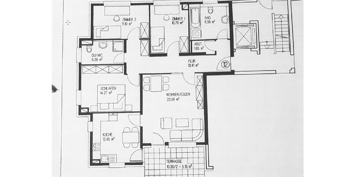 Etagenwohnung Mannheim Neuhermsheim - 4 Zimmer, 105 m&sup2;, 469.000&euro; | Angebot:25356050