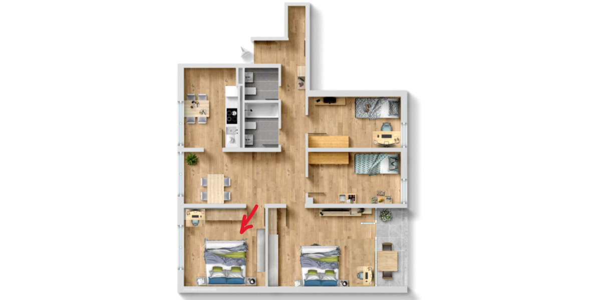 Etagenwohnung Ludwigshafen am Rhein Edigheim - 1 Zimmer, 15 m&sup2;, 565&euro; | Angebot:25299174